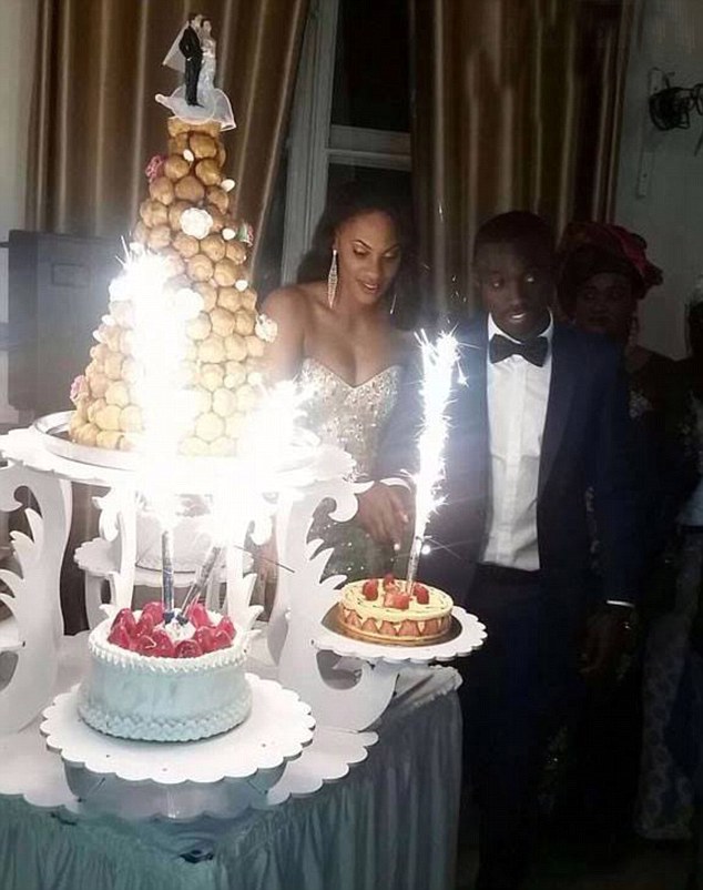 Secret wedding: Papiss Cisse has left his on-off girlfriend heartbroken after she saw these pictures of his marriage to Diallo Awa three days after he said he was going on holiday