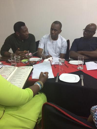 Tchidi Chikere, Pascal Atuma and GM of Genesis Deluxe Cinemas Mr Opeyemi Ajayi